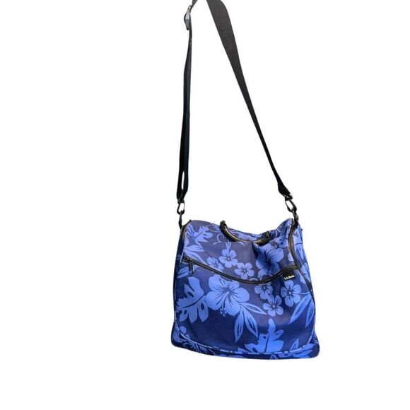 L.L.Bean blue floral nylon toiletry carryall camping travel accessories bag - Picture 3 of 7